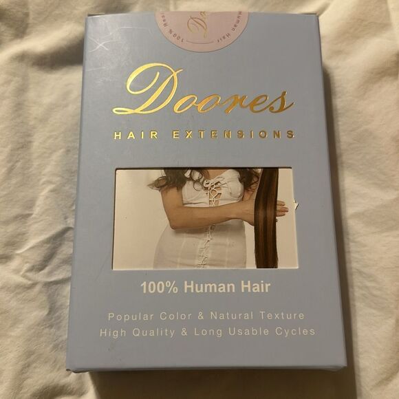 NEW DOORES Tape Hair Extensions Brown Color 20 Inch 100% HUMAN HAIR - Picture 1 of 11